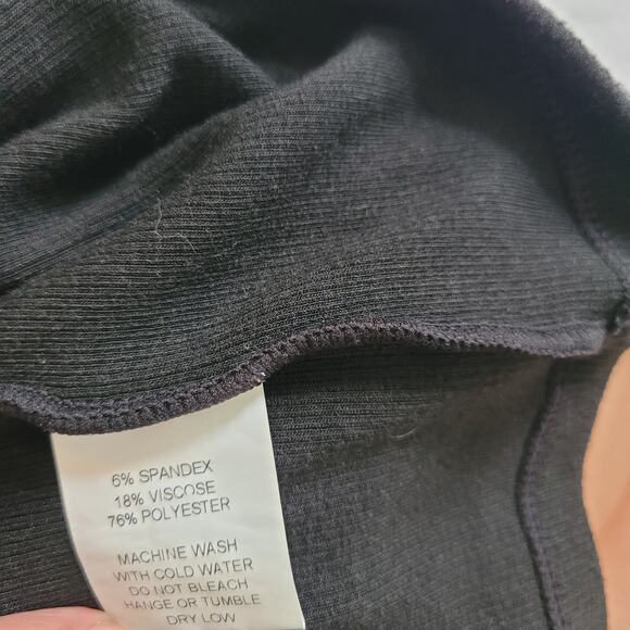 Bohme Size XS Black Sheer Mesh Long Sleeve Top Goth Punk Layering dark romance - Picture 8 of 9